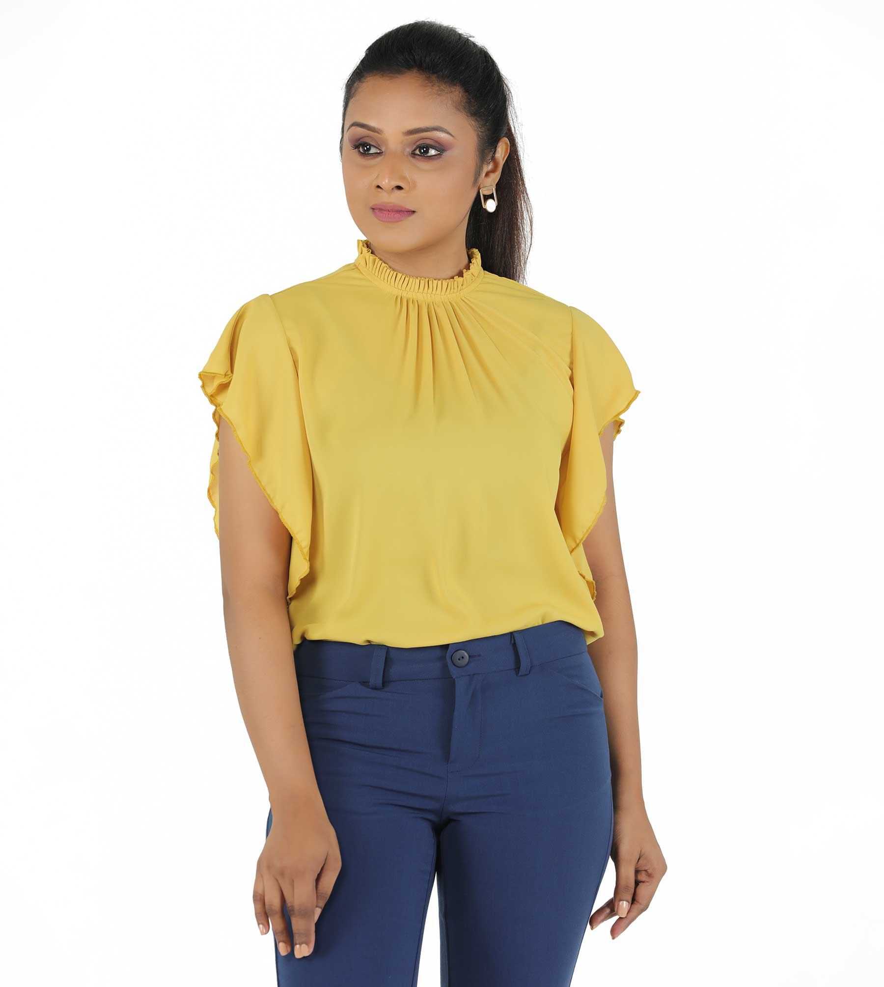 Butterfly Sleeve Solid Top – Diliganz Online Store